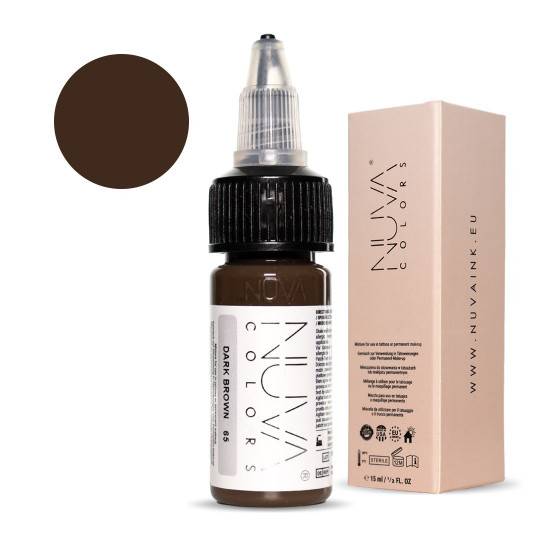 NUVA COLORS PMU - 65 DARK BROWN 15ML (Conforme al Reach)