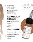 Nuva Colors - 100 Medium Brown - 15ml (Reach Compliant)
