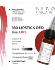 Nuva Colors - 180 Lipstick Red - 15ml (Reach Compliant)